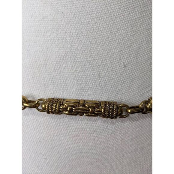 Vinatge Solid Brass Gold‎ Tone Couture Chain Link Belt - Picture 2 of 7